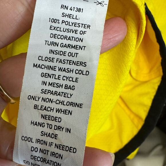 Ralph Lauren Polo Sport Yellow Ripstop Hooded Zipper Windbreaker Jacket Men's M - Picture 14 of 14